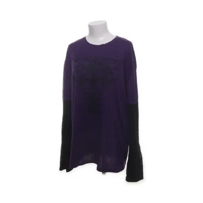 Långärmad t-shirt (Lila, Svart) från Romwe Polyester