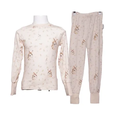 Pyjamas (Beige) från Geggamoja x Mrs Mighetto Bambu, Elastan, Ekologisk bomull