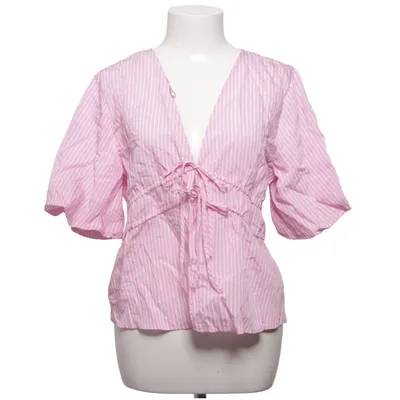 Wickeltop (Pink, Weiß) von Zara Baumwolle