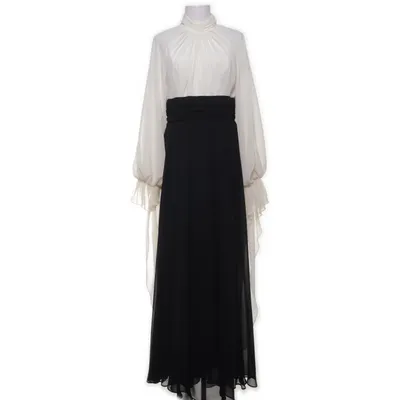 Aftonklänning (Svart, Vit) från ILMIO Polyester