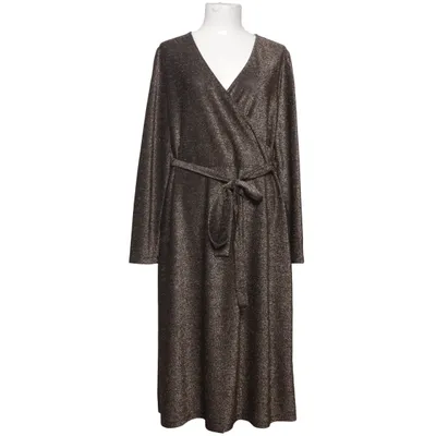Omlottklänning (Grå, Guldfärgad) från MyWear Elastan, Metallfiber, Polyester