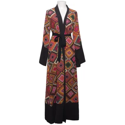 Morgonrock (Svart, Flerfärgad) från Monica Fashion Polyester