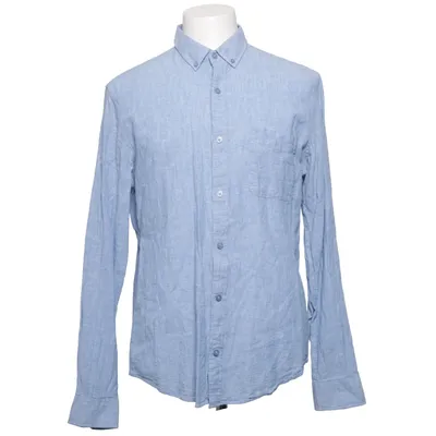 Shirt (Blauw) van Crocker Denims Artisan Katoen, Linnen