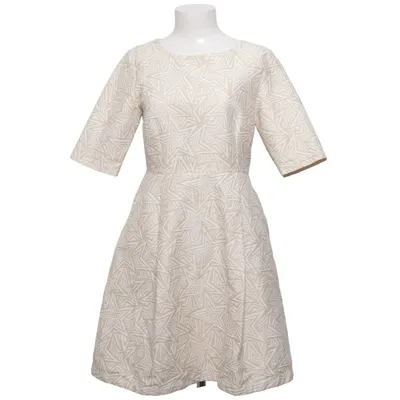 Jurk (Beige, Wit) van Maria Westerlind Katoen, Polyester