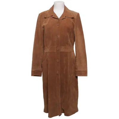 Ledermantel (Braun) von H&M Acetat, Leder