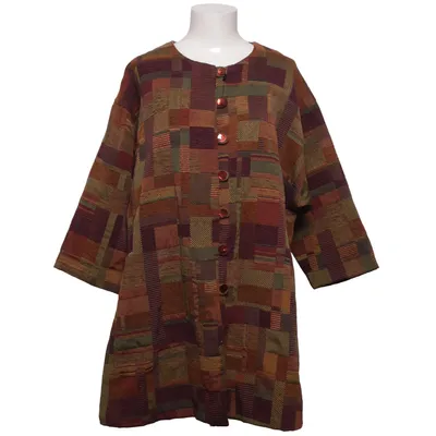Manteau (Marron, Multicolore) de Anna Modeller Coton, Polyester