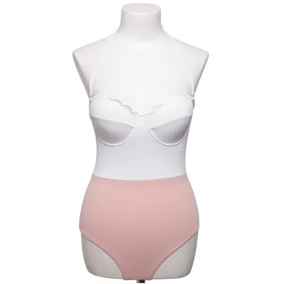 Swimsuit (White, Pink) from Daisy Grace Elastane, Nylon