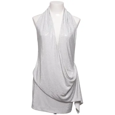 Cocktailklänning (Silverfärgad, Vit) från Zara Polyester