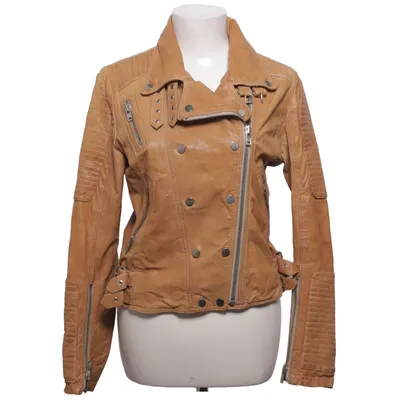 Biker jacket (Brown) from Beretta Cotton, Leather, Nylon