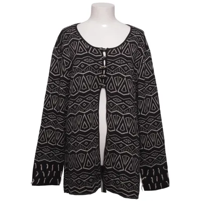 Strickjacke (Schwarz, Beige) von Gudrun Sjödén Bio-Baumwolle, Wolle