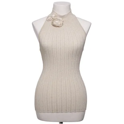 Halternecktopp (Beige) från Arden B Elastan, Metallfiber, Polyamid, Polyester, Silke