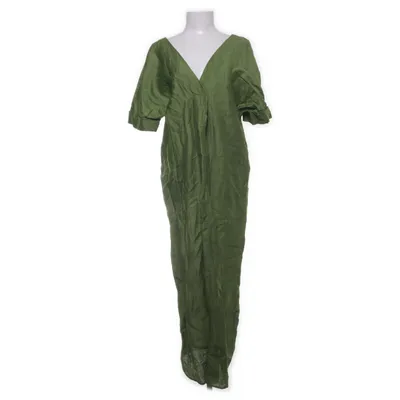 Maxi jurk (Groen) van Massimo Dutti Linnen, Polyamide