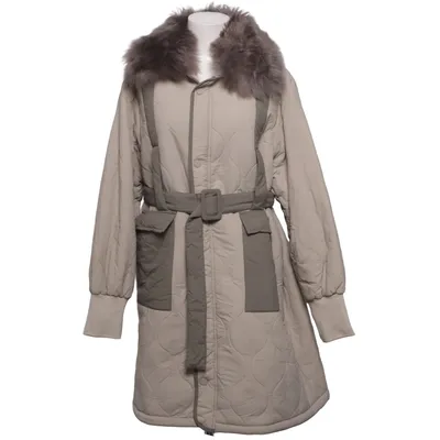 Wintermantel (Beige, Grün) von Meotine Pelz, Nylon, Polyester, Viskose