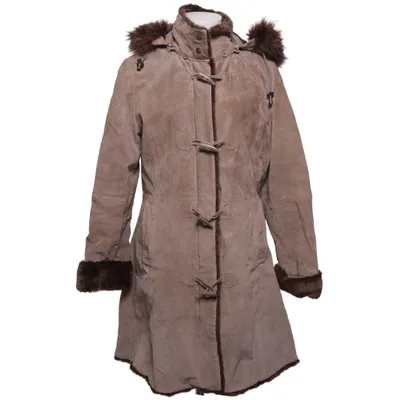 Shearlingjacka (Beige, Brun) från Saki Collection Akryl, Skinn