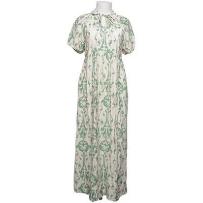Dress (Green, White) from Lilie Rose Cotton, Linen