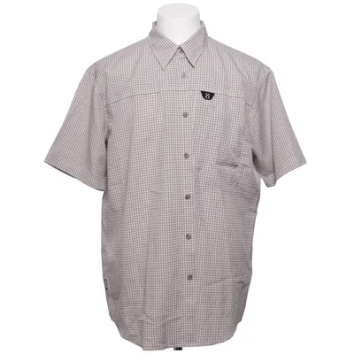 Short sleeve shirt (Gray, White) from Haglöfs Polyester, Viscose