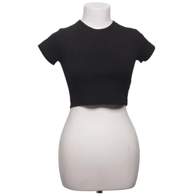 Crop top (Noir) de Femme Luxe Élasthane, Polyester