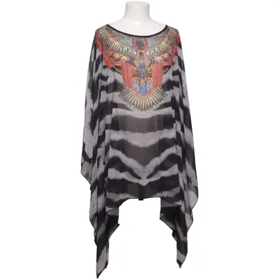 Poncho (Black, Gray, Multicolored) from Flam Mode Polyester
