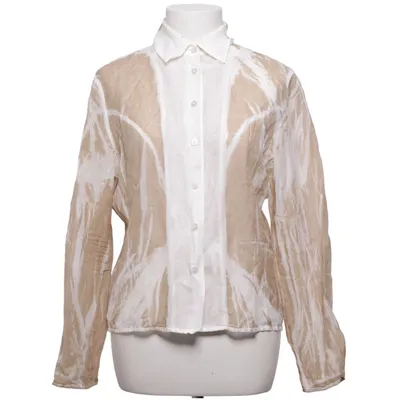 Shirt (Beige, Wit) van Nice Connection Katoen, Zijde