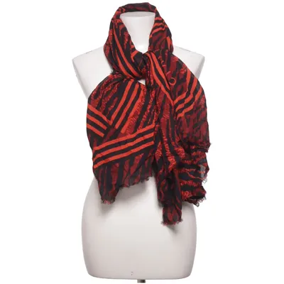 Shawl (Red, Black) from Kenzo x H&M Linen, Modal
