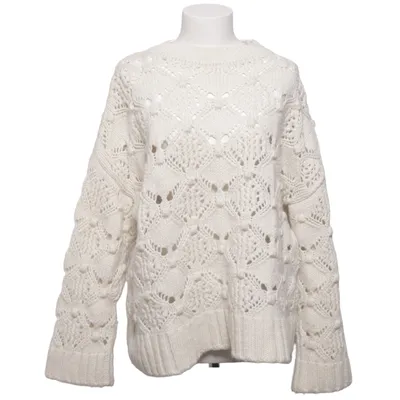Strickpullover (Weiß) von Chiquelle Acryl, Baumwolle, Metallfaser, Polyester, Viskose, Wolle