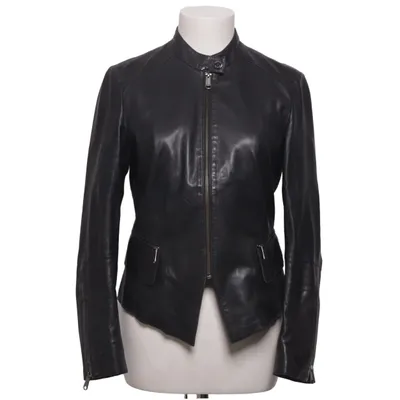 Leren jack (Zwart) van Max & Co. Leer, Polyester