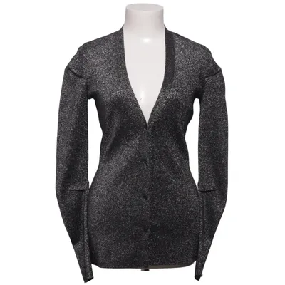 Cardigan (Gris, Argent) de Alexander Wang Fibre métallique, Polyester, Laine
