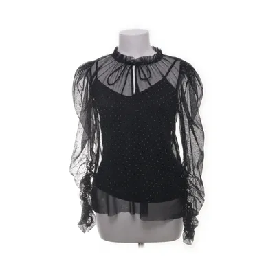 Bluse (Sort, Hvid) fra Leveté Room Elastan, Polyester