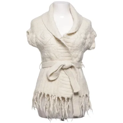 Cardigan (Beige, Hvid) fra L.O.G.G by H&M Akryl, Polyamid, Uld