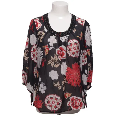 Blouse (Black, Red, White) from Kriss Sweden Cotton, Silk