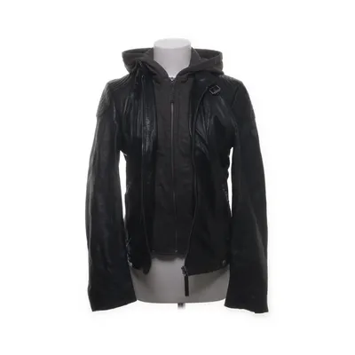 Läderjacka (Svart, Grå) från Gipsy Bomull, Skinn, Polyester