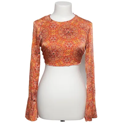 Wrap top (Orange, Multicolored) from NA-KD Art Viscose