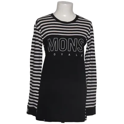 Langærmet t-shirt (Sort, Hvid) fra Mons Royale Merinould