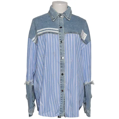 Skjorta (Blå, Vit) från Tu Bomull, Polyester