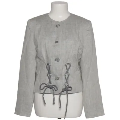 Blazer (Grijs) van Distler Katoen, Linnen, Viscose