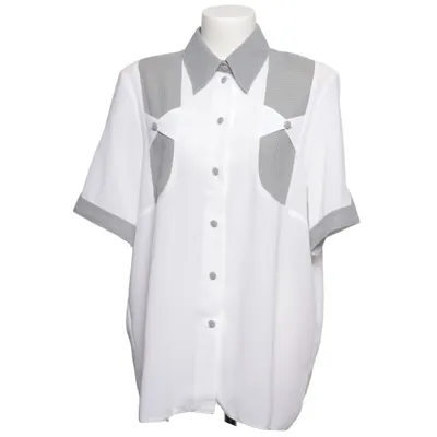 Kortärmad skjorta (Vit, Svart) från Kris Polyester