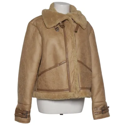 Veste en peau de mouton retournée (Marron) de Josefine HJ x NA-KD Polyester
