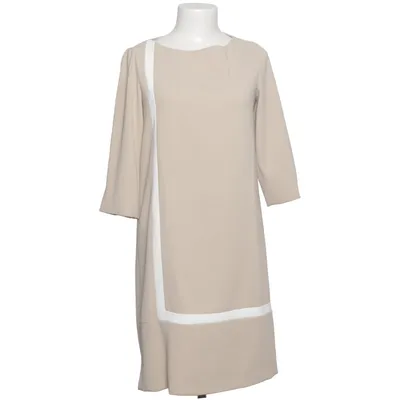 Dress (Beige, White) from Georges Rech Acetate, Polyester