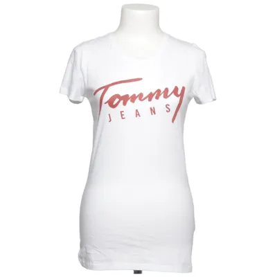 T-shirt (Hvid, Rød) fra Tommy Hilfiger Jeans Bomuld, Polyester