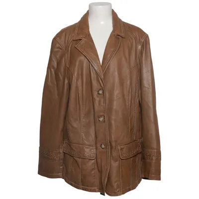 Leather jacket (Brown) from Mona Leather, Polyester
