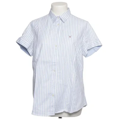Chemise à manches courtes (Bleu, Blanc) de GANT Coton, Élasthane