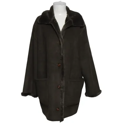 Veste en peau de mouton retournée (Vert) de Delmod Acrylique, Polyester, Polyuréthane