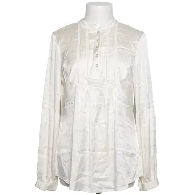 Blouse (White) from Style Butler Elastane, Silk