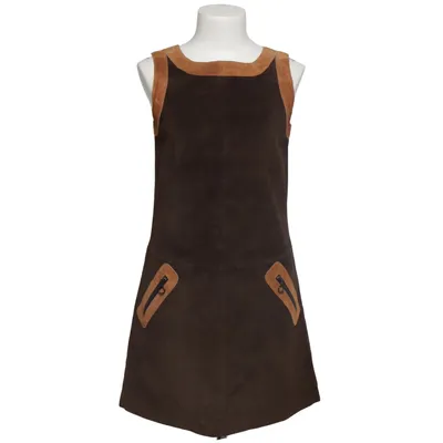 Leren jurk (Bruin, Beige) van Hallhuber Trend