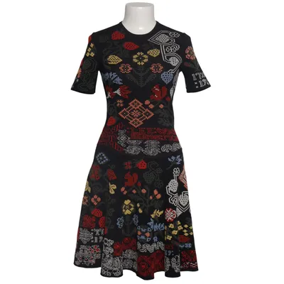 Dress (Black, Multicolored) from Alexander McQueen Polyester, Silk, Viscose