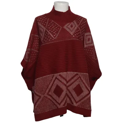 Poncho (Rood, Wit) van Deby Debo Acryl, Mohair, Polyamide, Wol