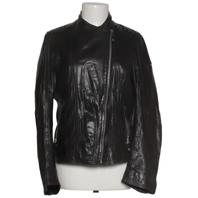 Bikerjack (Zwart) van Mauritius Katoen, Leer, Polyester