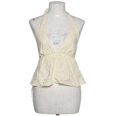 Haltertop (Geel) van Bershka Linnen, Viscose