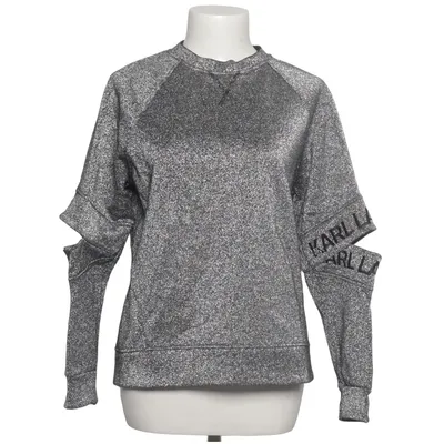 Sweatshirt (Sølv) fra Karl Lagerfeld Bomuld, Metallfiber, Polyamid