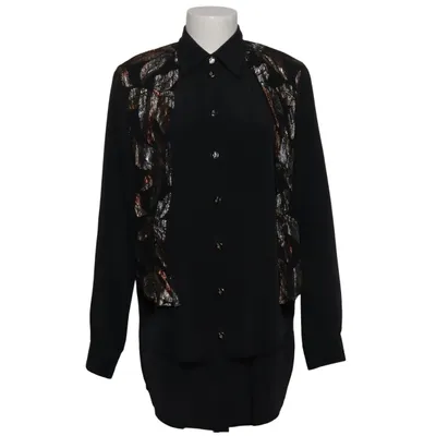 Bluse (Schwarz, Mehrfarbig) von Sixth Sense Metallfaser, Polyester, Viskose